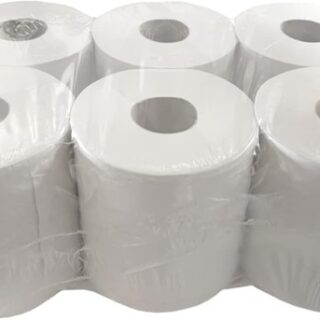 Rullrätik 1 kihiline,rullis 300m; eemaldatava hülsiga. Värvus : valge, 6 rulli pakendis