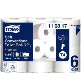 Tualettpaber Tork Soft Con T4 3x 34.72m rulli 42rl/kast