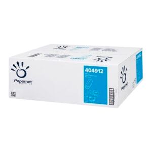 Papernet® Z-Fold 2-kihiline loodusvalge kätepaber, pakitud 200 lehte pakis, sobib erinevatesse kätepaberihoidjatesse.