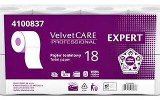 Tualettpaber Velvet Professional 3x kordne lumivalge, 18m rullis 8 rulli/pakkis