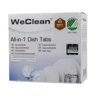 Kõik-ühes nõudepesuaine tabletid, pakendis 30 tk, läikiva puhtuse tagamiseks