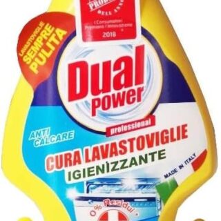 Sanitec Dual Power nõudepesumasina puhastusaine 250ml pudelis.